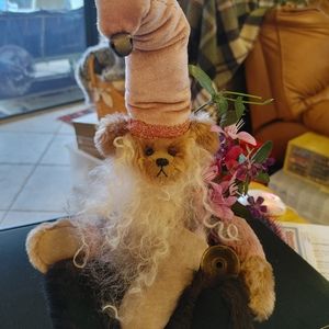 Elfinberry Mauve 1994 mohair alpaca jointed Bear